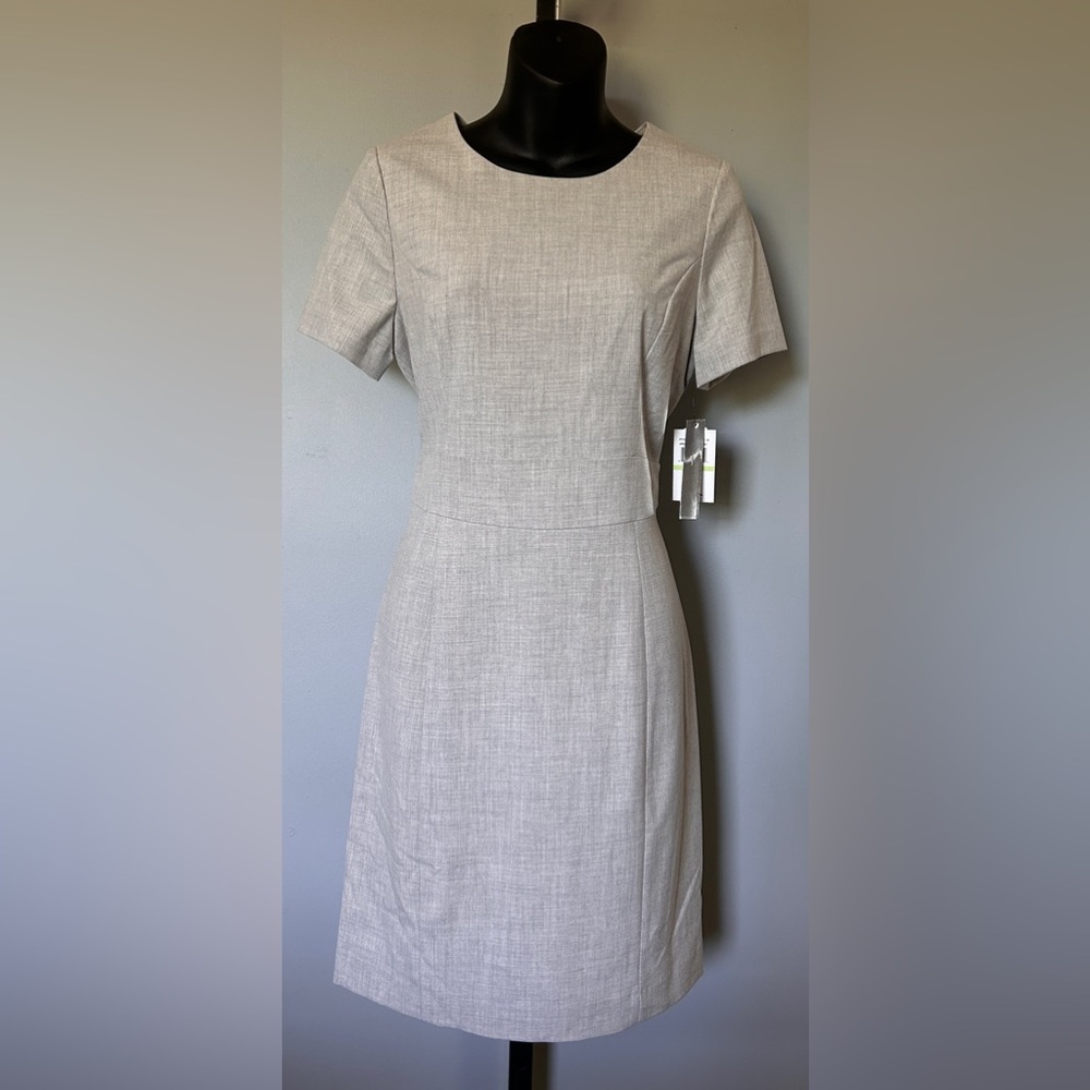 Amanda Chelsea fully lined formal short sleeve color grey size 4